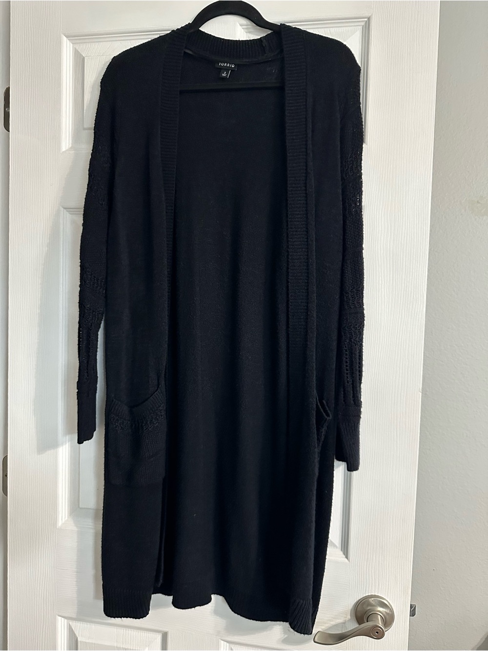 torrid Black Long Open Front Cardigan Sweater